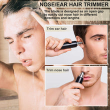 Load image into Gallery viewer, Meidong Ear and Nose Hair Trimmer Clipper Electric Nostril Nasal Hair Clippers Trimmers with Vacuum Cleaning System - Mute Motor, Wet/Dry
