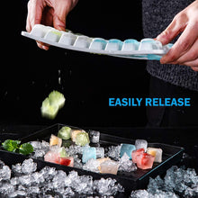 Load image into Gallery viewer, kibhous Ice Cube Trays, 4 Pieces Ice Cube Molds Round Big Ice Balls Square Diamond Ice Cube Trays, Blue
