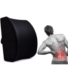 Load image into Gallery viewer, Meidong Ergonomic Lumbar Support Pillow - Elevates Lower Back Comfort - 100% Pure Memory Foam - Use in Car or Office Chair - Fits Most Seats - Breathable Mesh - Washable Cover
