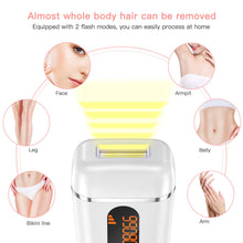 Load image into Gallery viewer, IPL Hair Removal Device At-Home Permanent Hair Remover Upgraded to 990,000 Flashes Painless Laser Hair Removal for Women and men Facial Whole Body Home use with 2 Modes and 5 Levels
