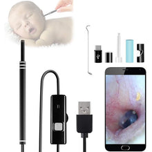 Load image into Gallery viewer, Cosmonic Ear Wax Removal Tool, USB Otoscope-Ear Scope Camera, 5.5 mm Waterproof HD Digital Endoscope with Earwax Cleaning Tool for Android/Windows/Mac
