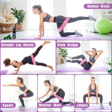 Load image into Gallery viewer, Resistance Bands for Legs and Butt Exercise Bands - Non Slip Elastic Booty Bands, 3 Levels Workout Bands Women Sports Fitness Band for Squat Glute Hip Training
