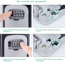 Load image into Gallery viewer, COSMONIC House Key Lock BoxKey Lock Box, 4 Digit Combination Storage Lockbox Wall Mounted for Realtors, Contractors
