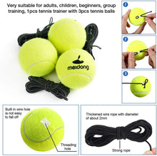 Load image into Gallery viewer, Tennis Trainer Rebound Baseboard with 3 Long Rope Balls Great for Singles Training, Self-Study Practice, Tennis Training Tools for Kids Adults Beginners (Blue)
