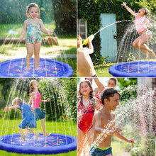 Load image into Gallery viewer, Meidong Splash Pad Sprinkler for Kids Toddlers 68" Splash Water Pad,Outdoor Swimming Pool Splash Play Mat Water Toys for Children for Fun Games Learning Blue
