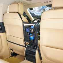 Load image into Gallery viewer, Meidong Car Mesh Organizer 3-Layer Dog Car Net Barrier Car Seat Storage Net Bag Cargo String Net Pouch Holder for Bag Luggage Pets Kids Barrier Disturb Stopper
