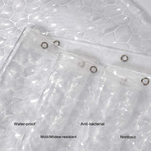 Load image into Gallery viewer, COWIN EVA Shower Curtain Liner Waterproof 3D Water Cube Clear Bathroom Shower Curtains 78&quot; x 72&quot; No Chemical Smell Extra Long for Shower Stall Bathtubs
