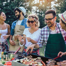 Load image into Gallery viewer, Cosmonic Grill Mat Set of 6-100% Non-Stick BBQ Grill Mats, Heavy Duty, Reusable, and Easy to Clean - Works on Electric Grill Gas Charcoal BBQ - 15.75 x 13-Inch, Black
