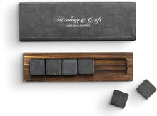 Load image into Gallery viewer, Beverage Chilling Stones Whiskey Stones Set of 9 White Granite Chilling Stones Gift Dad Father Husband Bro
