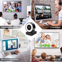Load image into Gallery viewer, COSMONIC 1080P Webcam Computer Camera with Microphone and Ring Light, 3-Level Adjustable Brightness Web Camera for Laptop and PC

