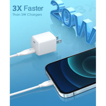 Load image into Gallery viewer, USB C Fast Charger, FlePow 2-Pack 20W Wall Charger with PD 3.0 &amp; QC 3.0, Compact PD Charger for iPhone 12/12 Mini/1Pro/12 Pro Max/11 Series/X Series/iPad Pro, Pixel, Samsung Phones
