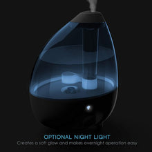 Load image into Gallery viewer, Ultrasonic Cool Mist Humidifier for Large Rooms - 2.5L Water Tank with Variable Mist Control, Automatic Shut-Off and Optional Night Light - Lasts Up to 24 Hours
