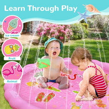 Load image into Gallery viewer, Splash Pad Sprinkler Meidong 67" Splash Water Pad Outdoor Swimming Pool Splash Play Mat Water Toys for Kids Toddlers Children Fun Games Learning
