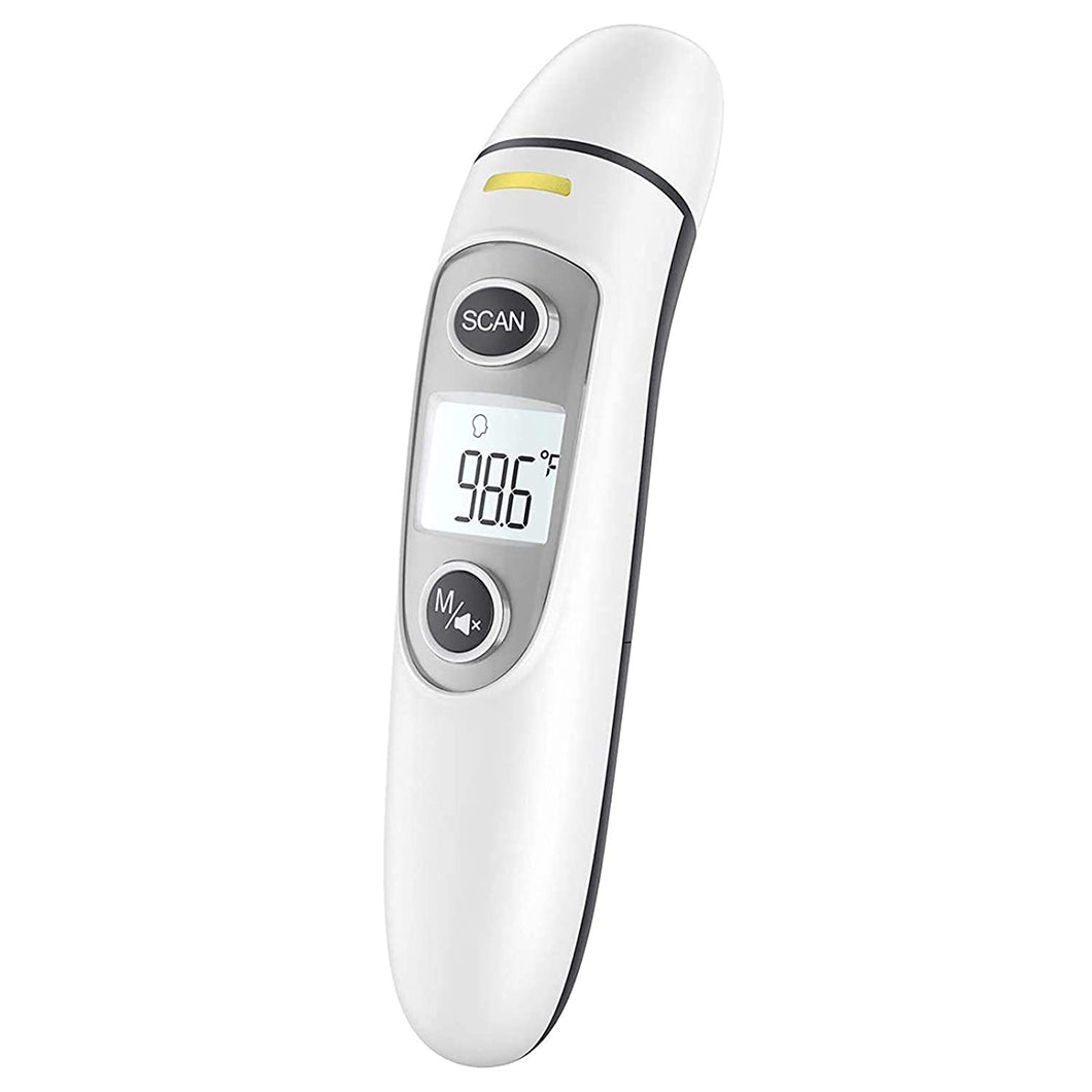 Baby Thermometer, Forehead and Ear Thermometer with Fever Alarm and Memory Function, Ideal for Babies, Adults, Indoor, and Outdoor Use