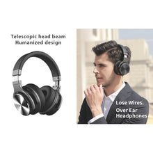 Load image into Gallery viewer, Bluetooth Active Noise Canceling Headphones Over-Ear Headphones, Black, E7 Pro, 35Hrs Wireless Headphones Over Ear with Quick Charge, for Travel Work TV PC Phone

