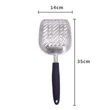 Load image into Gallery viewer, Meidong Cat Litter Scoop, Steel Pet Poop Shovel with Rubber Handle, with Convenient Hanging Hole, Keeps Litter-Box Neat and Odorless
