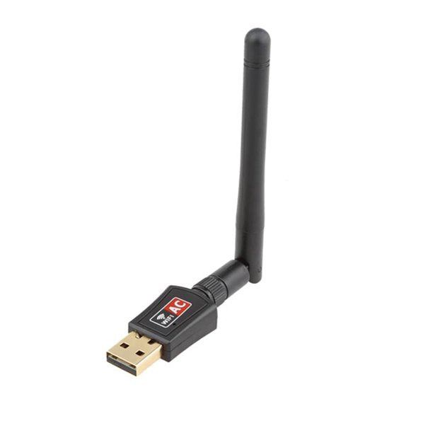 AC600 USB WiFi Adapter for PC - Wireless Network Adapter for Desktop with 2.4GHz, 5.8GHz High Gain Dual Band 2dBi Antenna（Detachable）, Supports Win10/Win8/Win7/XP, Linux, Vista, Mac