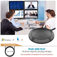 Load image into Gallery viewer, Cosmonic Conference Microphone Portable USB Computer Mic, 360° Omnidirectional Stereo PC Microphone for Computer Desktop Laptop Tablet, Ideal for Conference,Meeting,Gaming,VoIP Calls, Skype
