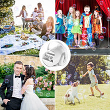 Load image into Gallery viewer, Pefeceve Bubble Machine Automatic Bubble Blower Portable Bubble Maker For Kids 2 Speed Levels Outdoor Indoor Plug in or Batteries Bubble Toys High Output White
