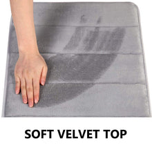 Load image into Gallery viewer, Memory Foam Bath Mat - Soft &amp; Absorbent Bathroom Rugs Non Slip Large Bath Rug Runner for Kitchen Bathroom Floors 16&quot;x24&quot;, Grey
