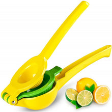 Load image into Gallery viewer, Meidong Lemon Squeezer Lime Handheld Press Manual Juicer Cocktail Mocktail Fruit Press with 2 in 1 Double Layers Yellow
