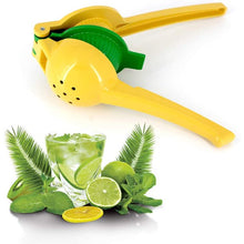 Load image into Gallery viewer, Meidong Lemon Squeezer Lime Handheld Press Manual Juicer Cocktail Mocktail Fruit Press with 2 in 1 Double Layers Yellow
