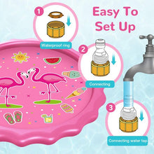 Load image into Gallery viewer, Splash Pad Sprinkler Meidong 67" Splash Water Pad Outdoor Swimming Pool Splash Play Mat Water Toys for Kids Toddlers Children Fun Games Learning
