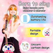 Load image into Gallery viewer, Cosmonic Karaoke Bluetooth Machine for Children with Microphone Karaoke Player Wireless Kid Singing Indoor and Outdoor Travel Activities Party Christmas Birthday Gifts for Children
