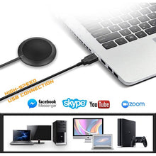 Load image into Gallery viewer, Cosmonic Conference Microphone Portable USB Computer Mic, 360° Omnidirectional Stereo PC Microphone for Computer Desktop Laptop Tablet, Ideal for Conference,Meeting,Gaming,VoIP Calls, Skype

