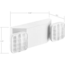 Load image into Gallery viewer, Cosmonic LED Emergency Exit Lighting Fixtures with 2 LED Heads and Back-Up Batteries- US Standard Emergency Light, UL 924 Qualified, 120-277 Voltage
