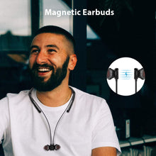 Load image into Gallery viewer, Meidong Headphones 10H Playtime V5.0 Neckband Earbuds with Magnetic Earbuds CVC6.0 Noise Cancelling Micphones (Black)
