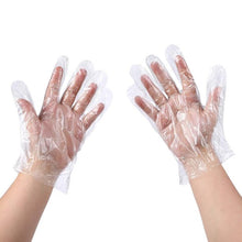 Load image into Gallery viewer, (5*100) Disposable Transparent Barbecue Gloves Work for Food Service gloves,Cooking, Cleaning, Hair Coloring, Painting,BBQ,Food Handling
