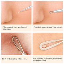Load image into Gallery viewer, Meidong Blackhead Pimple Comedone Extractor Tool Best Acne Removal Kit - for Blemish, Whitehead Popping, Zit Removing for Risk Free Nose Face Skin with Metal Case
