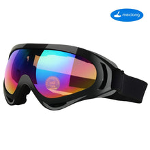 Load image into Gallery viewer, Meidong 26 Black Frame/Clear Lens Adult MX Off-Road Snowmobile, Snowboard, Ski Goggles, Model:26-MX | Black
