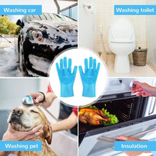 Load image into Gallery viewer, Meidong Silicone Dishwashing Gloves, Reusable Dish Gloves Cleaning Brush Heat Resistan with Sponge Scrubbers for Kitchen Clean, Housework, Bathroom, Bathing, Car Washing
