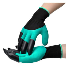 Load image into Gallery viewer, Meidong Gardening Gloves Waterproof Puncture Resistant Genie Mitts 4 Built-in Durable ABS Plastic Claws on Each Hand for Easy to Dig Planting Species Rake (Green)
