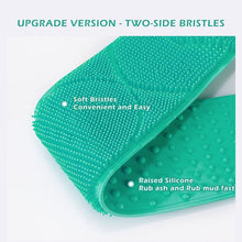 Load image into Gallery viewer, Silicone Back Scrubber for Shower Bath Body Brush Back Washer Deep Clean Extra Long Unique Handle for Men Women 35.5 in Green
