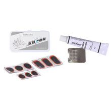 Load image into Gallery viewer, Cosmonic Bike Repair Kit with Bicycle Saddle Bag, 14 in 1 Multi Tool, Glueless Tire Tube Patches, Tire Levers Included, Practical Cycling Under Seat Pack Set
